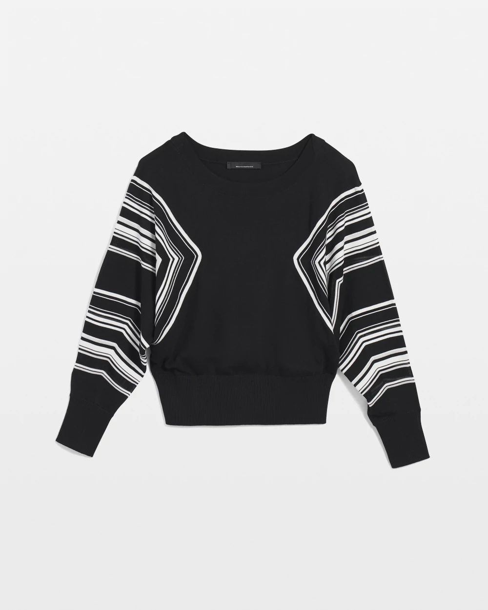 ★DNSR★ Striped long sleeve black Striped Dolman Sweater | White House Black Market